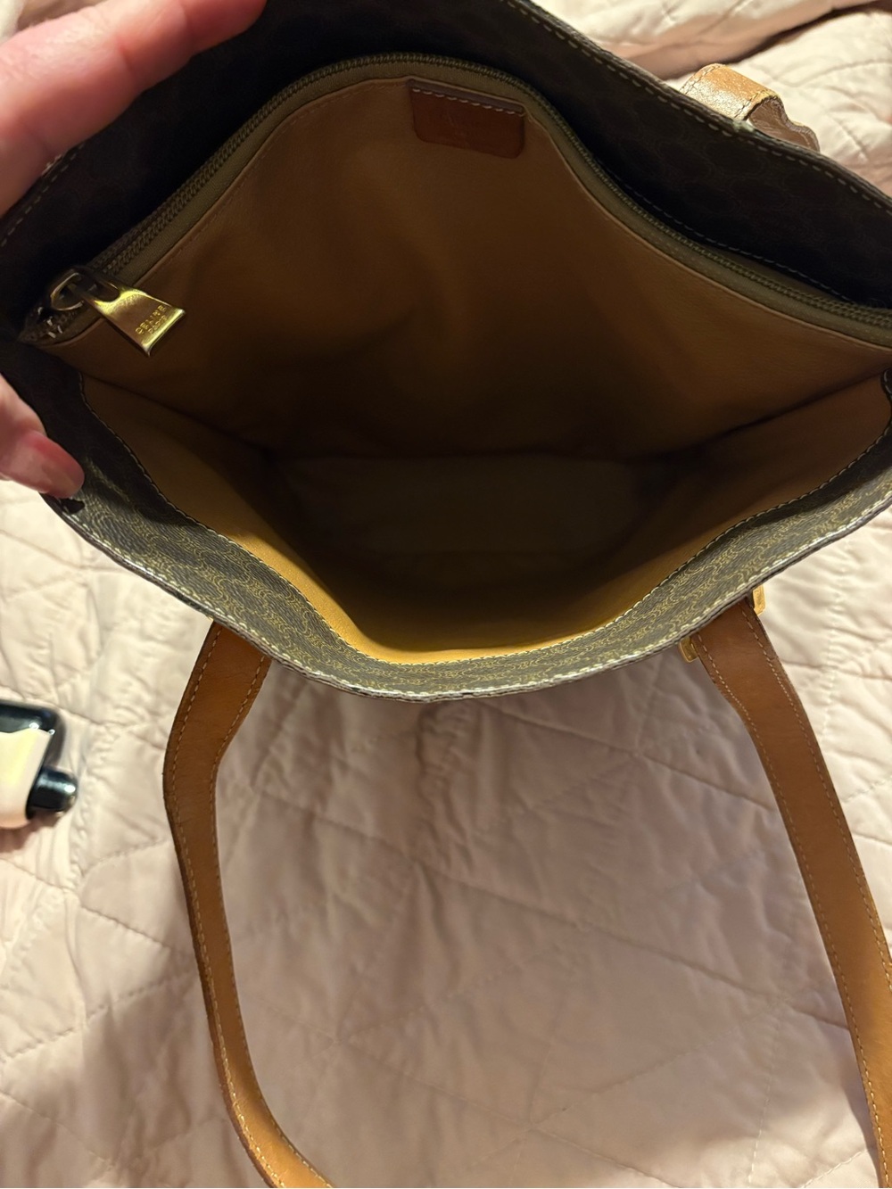 Auth. Vintage 1996 Céline Macadam Bucket Tote Shoulder Bag In Classic Monogram - Picture 12 of 16